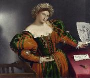 Lorenzo Lotto Portrait of a Lady as Lucretia (mk08) oil painting artist